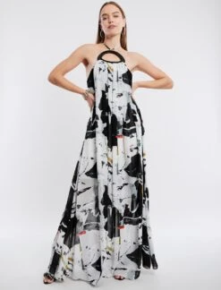 BCBGMAXAZRIA Callia Halter Evening Gown