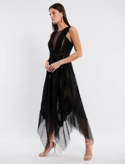 BCBGMAXAZRIA Andi Handkerchief Dress -Deals BCBGMAXAZRIA Store 1.30 D MT02D19E BLK 3