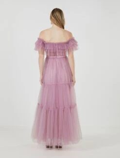 BCBGMAXAZRIA Charmante Off-the-Shoulder Gown -Deals BCBGMAXAZRIA Store 12.30 D MX07D32E LAV 1675