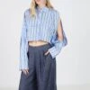 BCBGMAXAZRIA Bianca Asymmetrical Button-Down Shirt