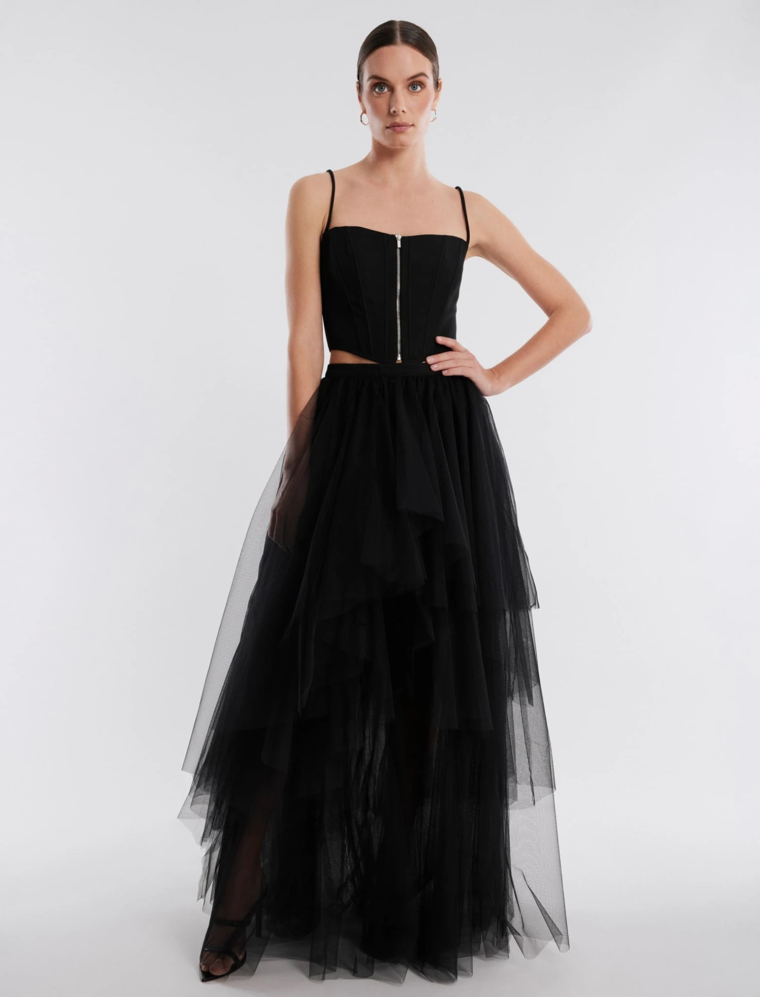 BCBGMAXAZRIA Layered Ruffle Tulle Skirt 5 BCBGMAXAZRIA Layered Ruffle Tulle Skirt - Image 5