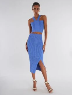 BCBGMAXAZRIA Rebel Cutout Midi Skirt