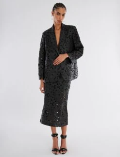 BCBGMAXAZRIA Anabelle Faux Leather Lace Skirt -Deals BCBGMAXAZRIA Store 2.28 D ADR40336 001 5