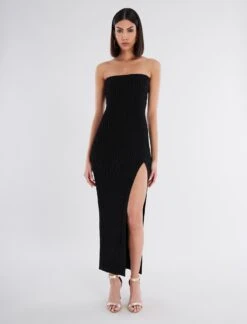 BCBGMAXAZRIA Poppy Side Slit Dress