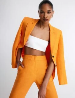 BCBGMAXAZRIA Hudson Linen Blazer 11 BCBGMAXAZRIA Hudson Linen Blazer -Deals BCBGMAXAZRIA Store 2.28 T 23SRJ205LI03 OC 5