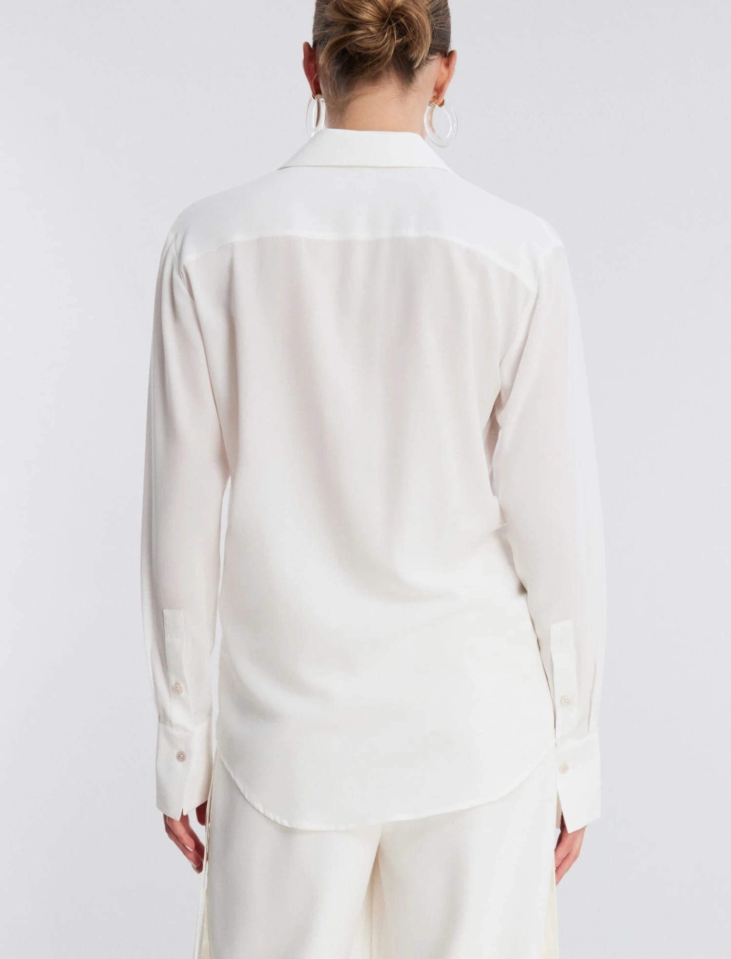 BCBGMAXAZRIA Silk Button-Up Top 4 BCBGMAXAZRIA Silk Button-Up Top - Image 4