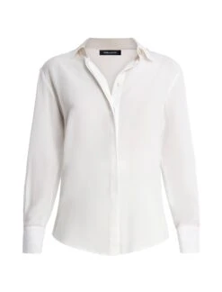 BCBGMAXAZRIA Silk Button-Up Top 14 BCBGMAXAZRIA Silk Button-Up Top -Deals BCBGMAXAZRIA Store 2.28 T 23SRT033SE01 WA 8