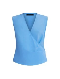 BCBGMAXAZRIA Corinne Plunging Silk Top -Deals BCBGMAXAZRIA Store 2.28 T 23SRT197SE01 BD 8