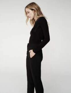 BCBGMAXAZRIA Long Sleeve Tee -Deals BCBGMAXAZRIA Store 2UX6T17E BLK 0089