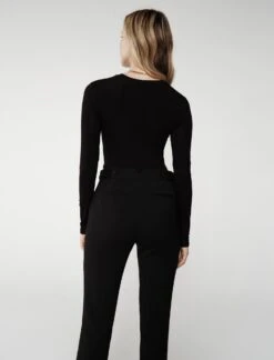 BCBGMAXAZRIA Long Sleeve Tee -Deals BCBGMAXAZRIA Store 2UX6T17E BLK 0093