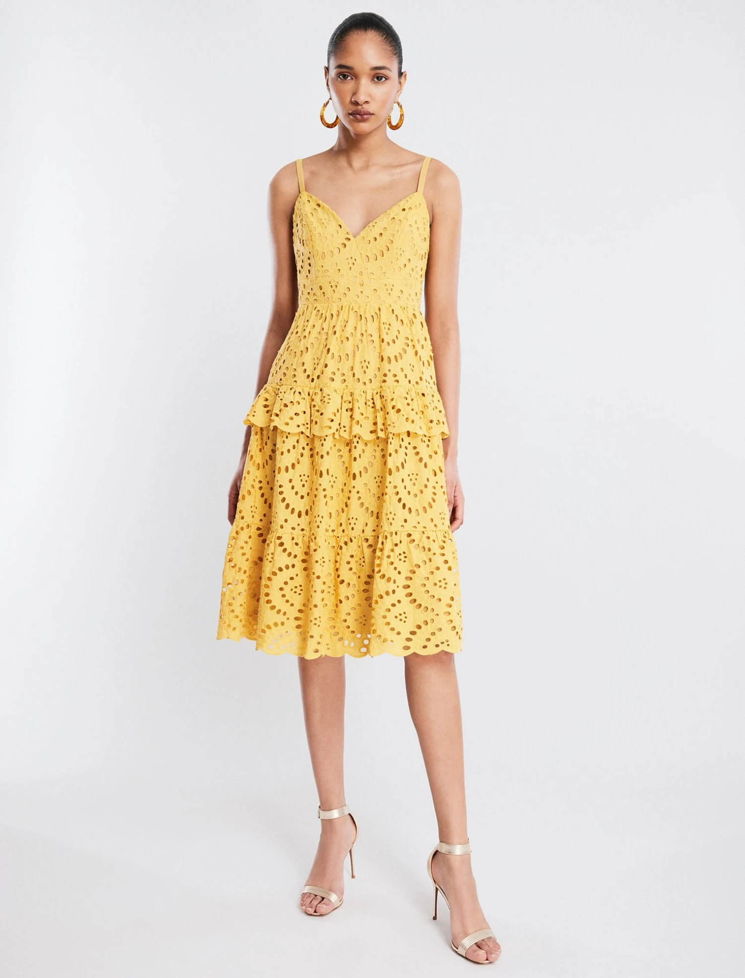 BCBGMAXAZRIA Camille Eyelet Lace Midi Dress 1 BCBGMAXAZRIA Camille Eyelet Lace Midi Dress
