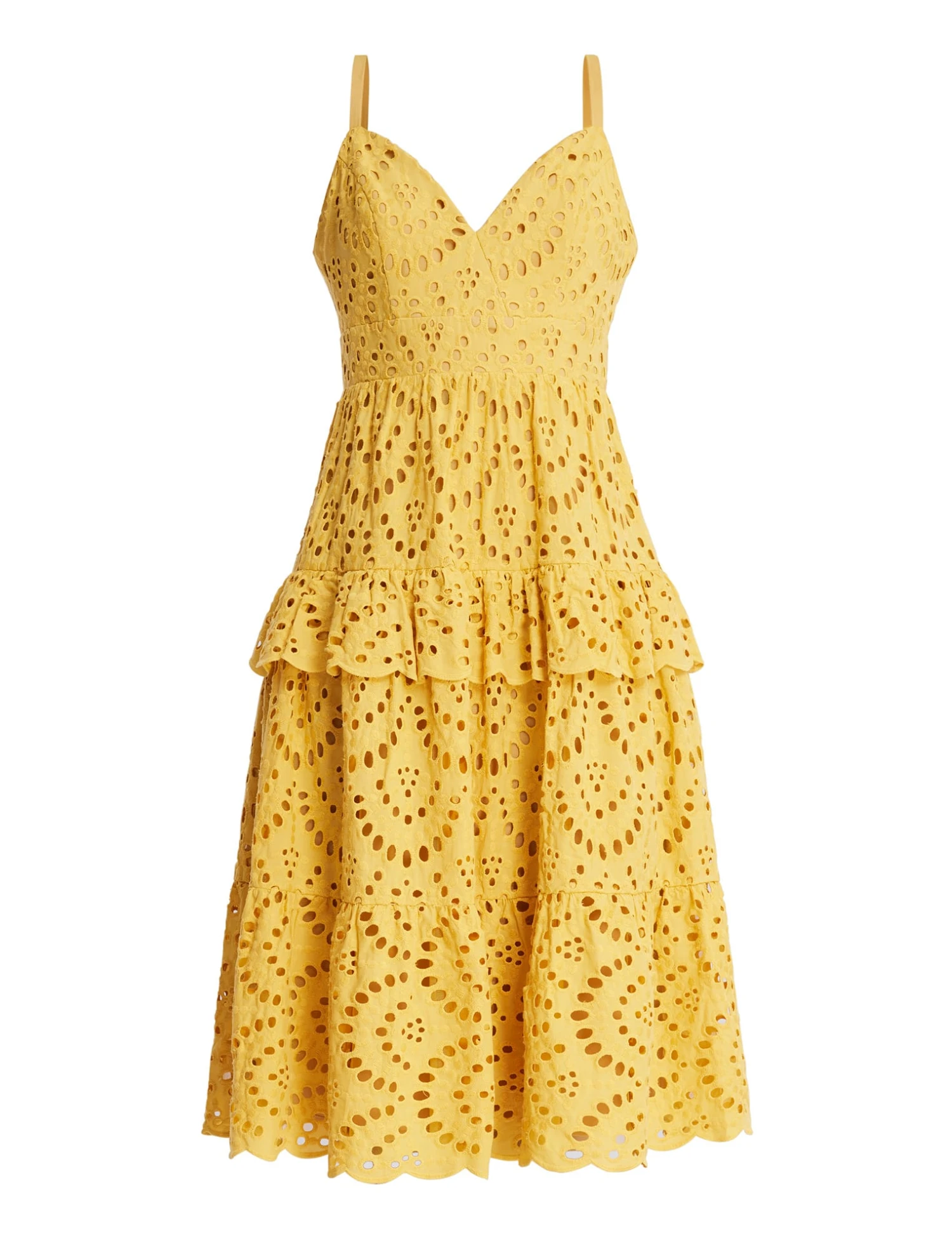 BCBGMAXAZRIA Camille Eyelet Lace Midi Dress 8 BCBGMAXAZRIA Camille Eyelet Lace Midi Dress - Image 8