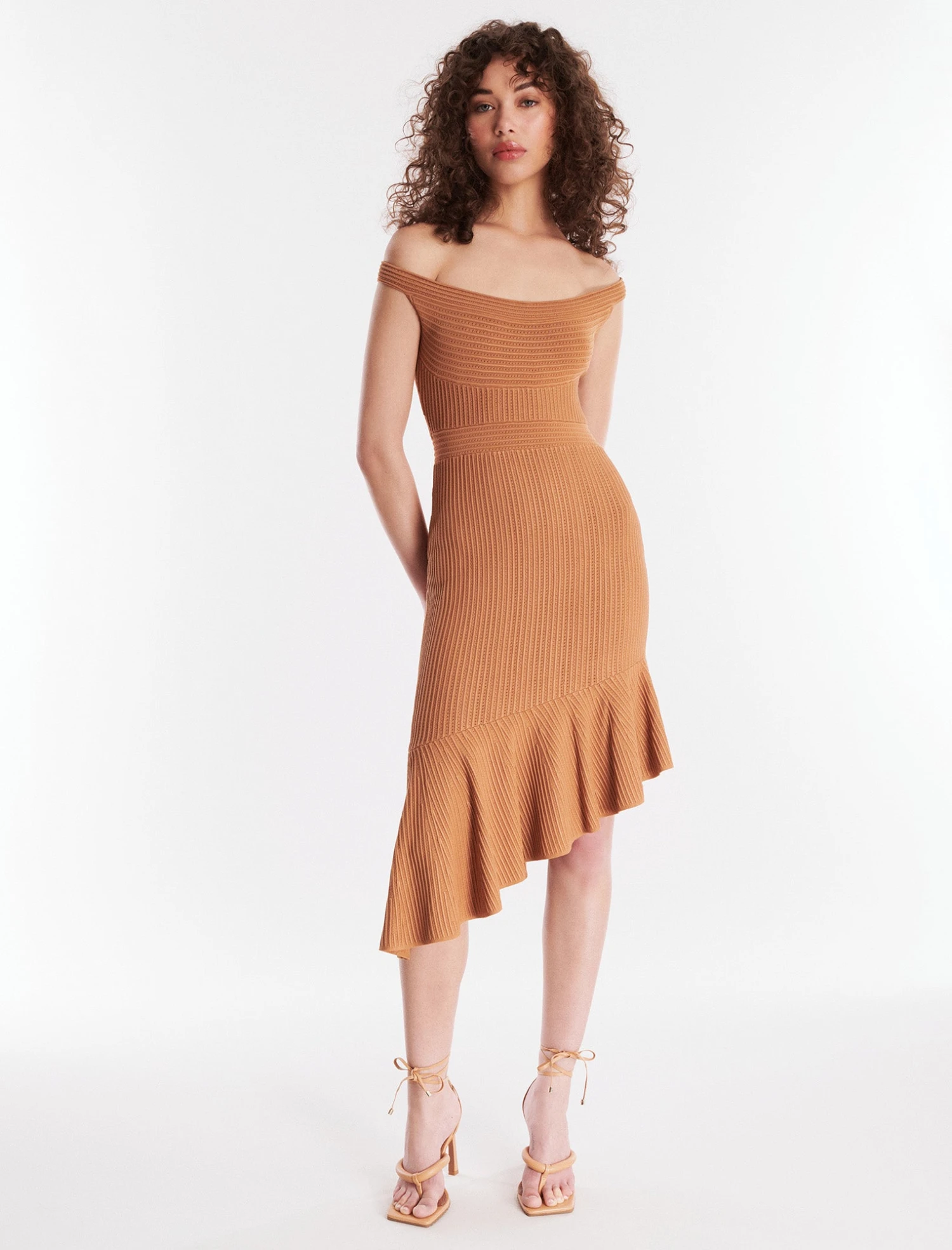 BCBGMAXAZRIA Antoinette Asymmetrical Ruffle Dress 5 BCBGMAXAZRIA Antoinette Asymmetrical Ruffle Dress - Image 5