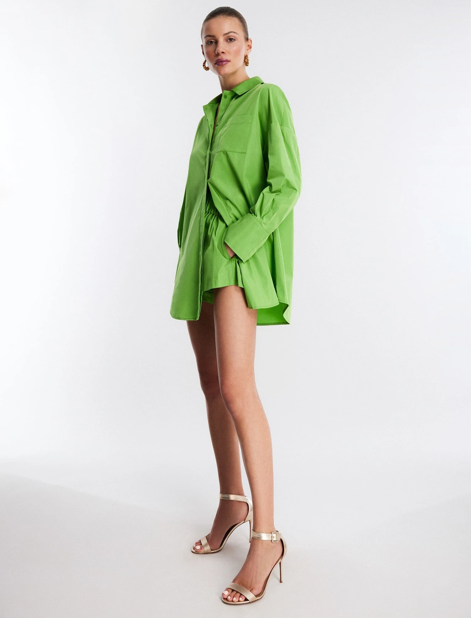 BCBGMAXAZRIA Collared Button-Up Top 3 BCBGMAXAZRIA Collared Button-Up Top - Image 3