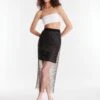 BCBGMAXAZRIA Arlo Sparkle Net Skirt