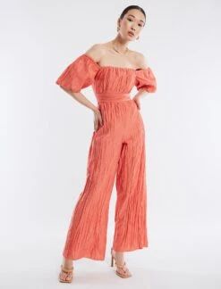 BCBGMAXAZRIA Felix Puff Sleeve Jumpsuit