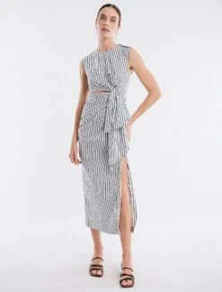 BCBGMAXAZRIA Kira Silky Midi Dress