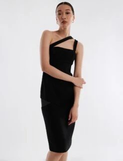 BCBGMAXAZRIA Jordyn One Shoulder Dress