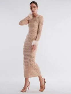 BCBGMAXAZRIA Bodie Feather Sleeve Crochet Dress -Deals BCBGMAXAZRIA Store 4.30 D XXX50546 922 5