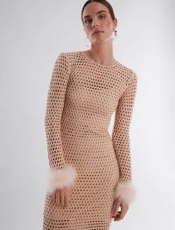 BCBGMAXAZRIA Bodie Feather Sleeve Crochet Dress -Deals BCBGMAXAZRIA Store 4.30 D XXX50546 922 6