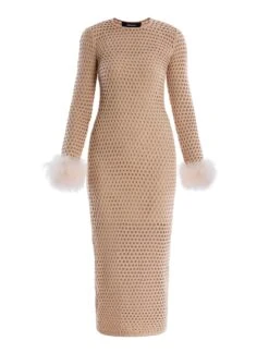 BCBGMAXAZRIA Bodie Feather Sleeve Crochet Dress -Deals BCBGMAXAZRIA Store 4.30 D XXX50546 922 8