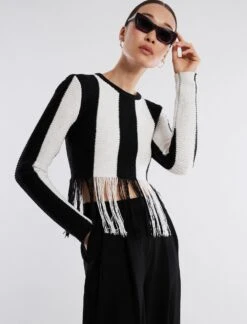 BCBGMAXAZRIA Nico Fringe Crop Top -Deals BCBGMAXAZRIA Store 4.30 T XXX50544 969 6