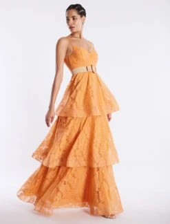 BCBGMAXAZRIA Brianna Tiered Gown -Deals BCBGMAXAZRIA Store 5.30 D AGM60593 704 3