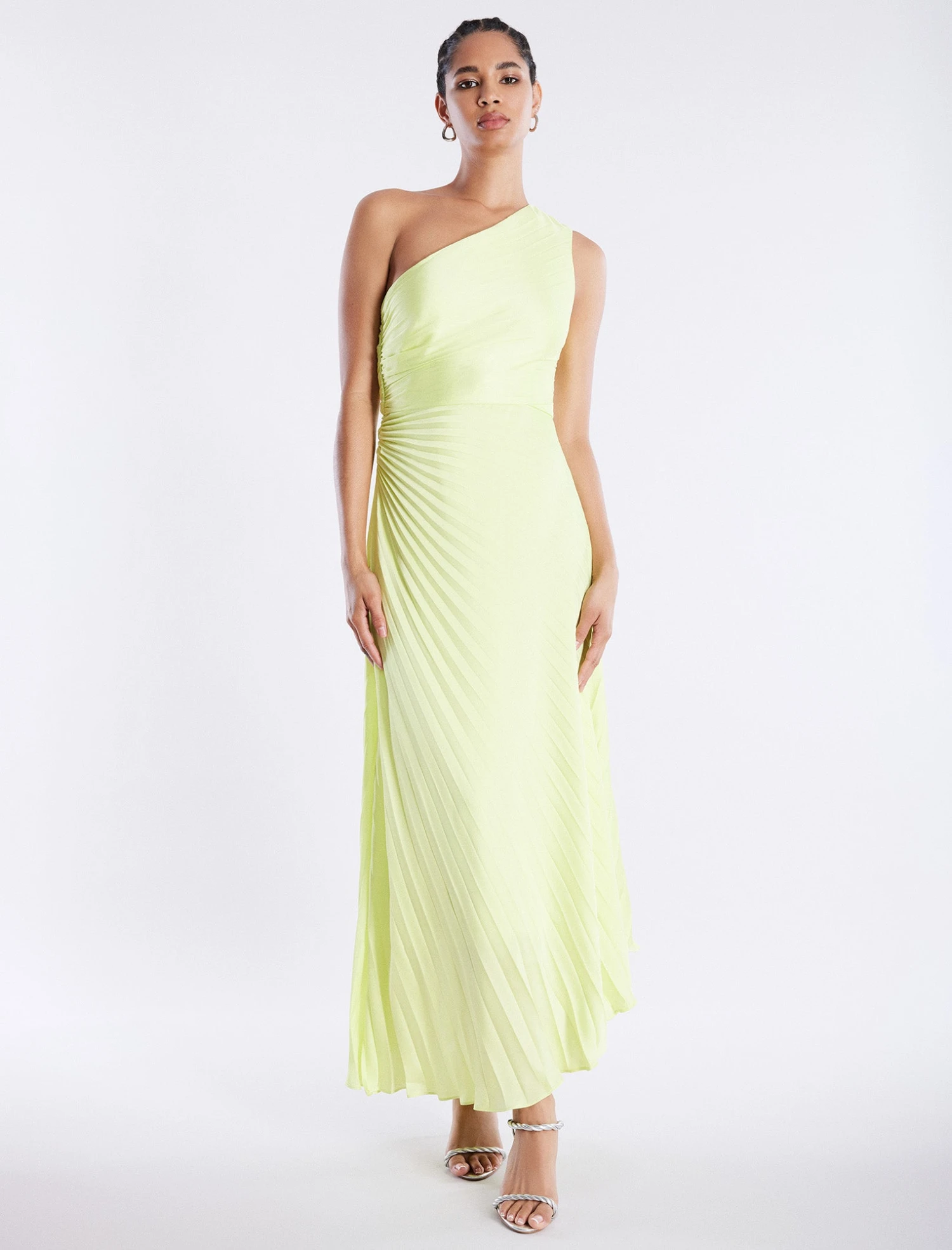 BCBGMAXAZRIA Acacia One Shoulder Satin Gown 2 BCBGMAXAZRIA Acacia One Shoulder Satin Gown - Image 2