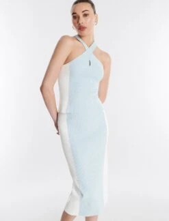 BCBGMAXAZRIA Jett Crossover Halter Top -Deals BCBGMAXAZRIA Store 5.30 T 2XX3S08E HBE 3