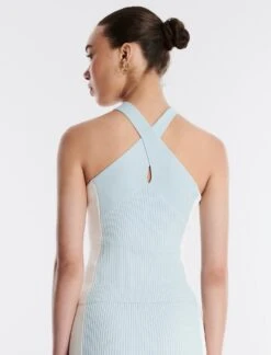 BCBGMAXAZRIA Jett Crossover Halter Top -Deals BCBGMAXAZRIA Store 5.30 T 2XX3S08E HBE 4