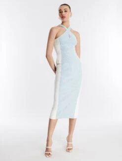 BCBGMAXAZRIA Jett Crossover Halter Top -Deals BCBGMAXAZRIA Store 5.30 T 2XX3S08E HBE 5