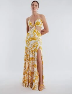 BCBGMAXAZRIA Aja Cutout Waist Dress