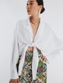 BCBGMAXAZRIA Draped Tie Front Top -Deals BCBGMAXAZRIA Store 530 T AGP10563 111 6