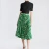 BCBGMAXAZRIA A-Line Pleated Midi Skirt