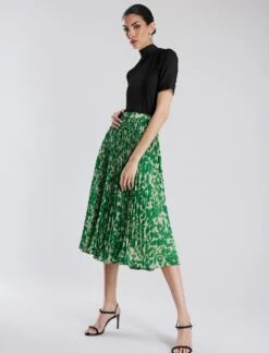 BCBGMAXAZRIA A-Line Pleated Midi Skirt -Deals BCBGMAXAZRIA Store 7.30 B 2Y05B32E LEA 6
