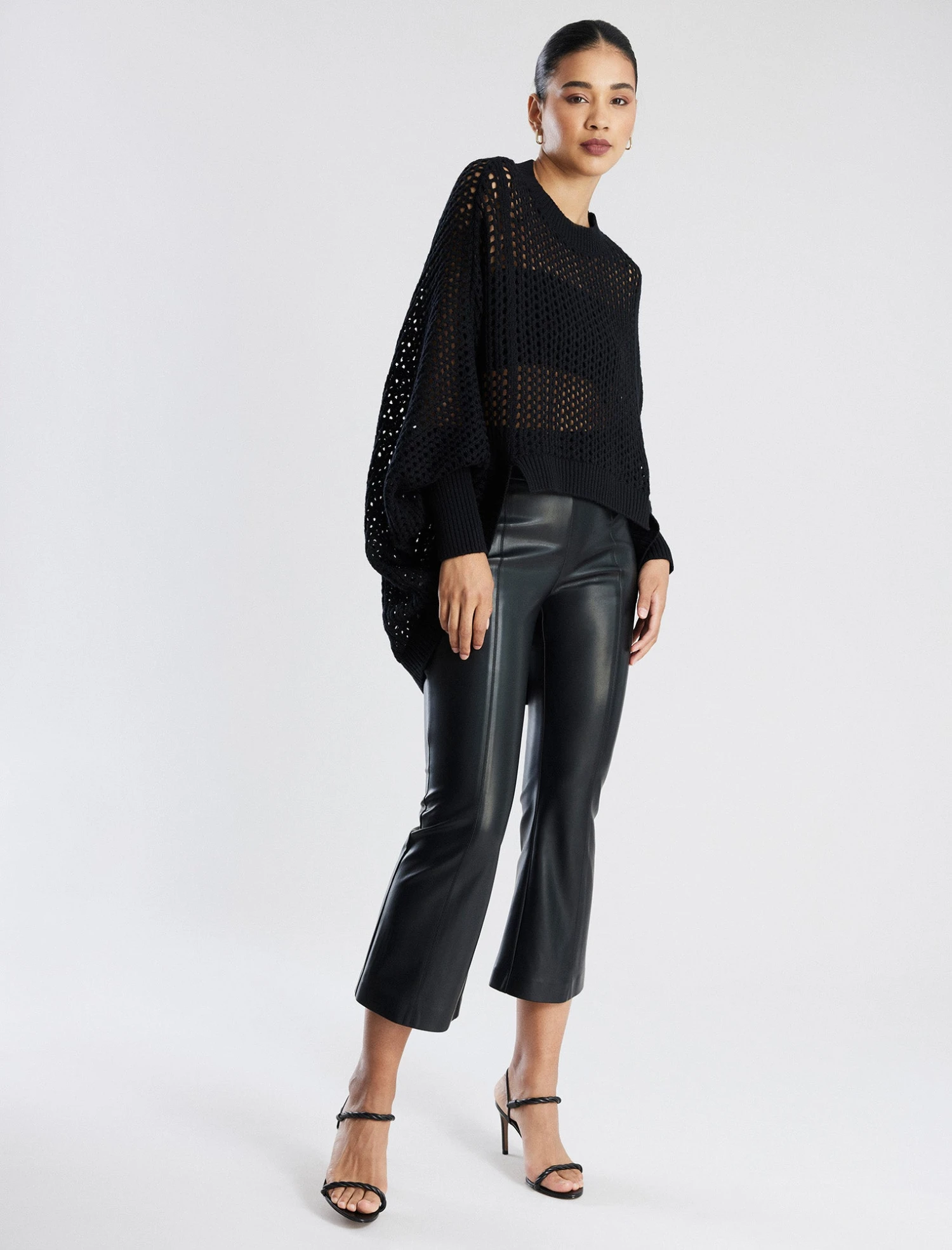 BCBGMAXAZRIA Faux Leather Crop Pant 2 BCBGMAXAZRIA Faux Leather Crop Pant - Image 2