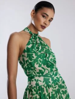 BCBGMAXAZRIA Adrianna Halter Midi Dress -Deals BCBGMAXAZRIA Store 7.30 D 2Y05D47E LEA 6