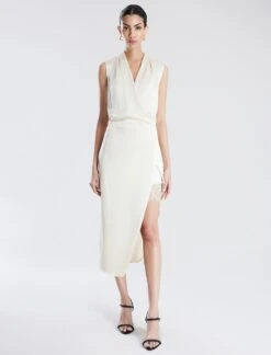 BCBGMAXAZRIA Kora Wrap Midi Dress