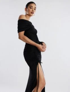 BCBGMAXAZRIA Pallas One Shoulder Ruched Gown -Deals BCBGMAXAZRIA Store 7.30 D 2YX6D56E BLK 6