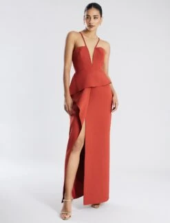 BCBGMAXAZRIA Daphne Peplum Gown 13 BCBGMAXAZRIA Daphne Peplum Gown -Deals BCBGMAXAZRIA Store 7.30 D MY05D10E R9C 5