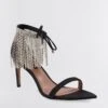 BCBGMAXAZRIA Dawn Fringe Sandal Heel
